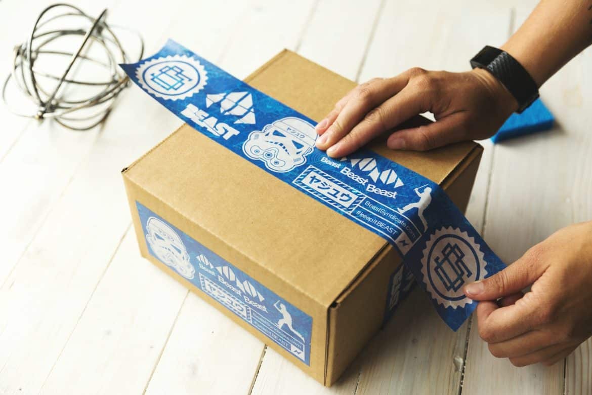 Un carton étiquetté