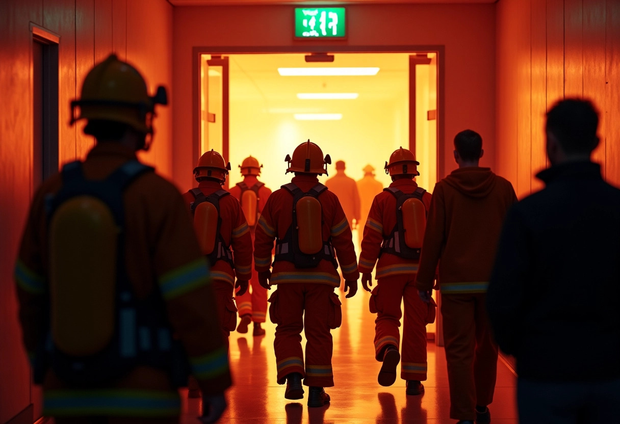 évacuation incendie
