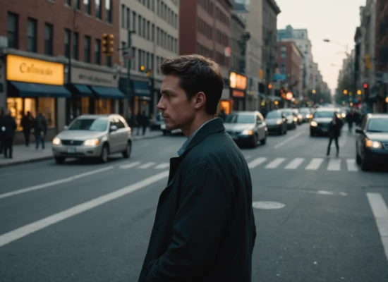 un homme dans une rue