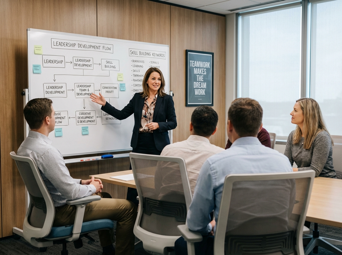 Formateur femme en formation d