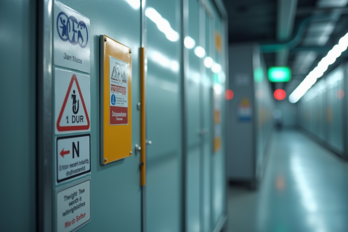 Panneau de signalisation de securite en industriel