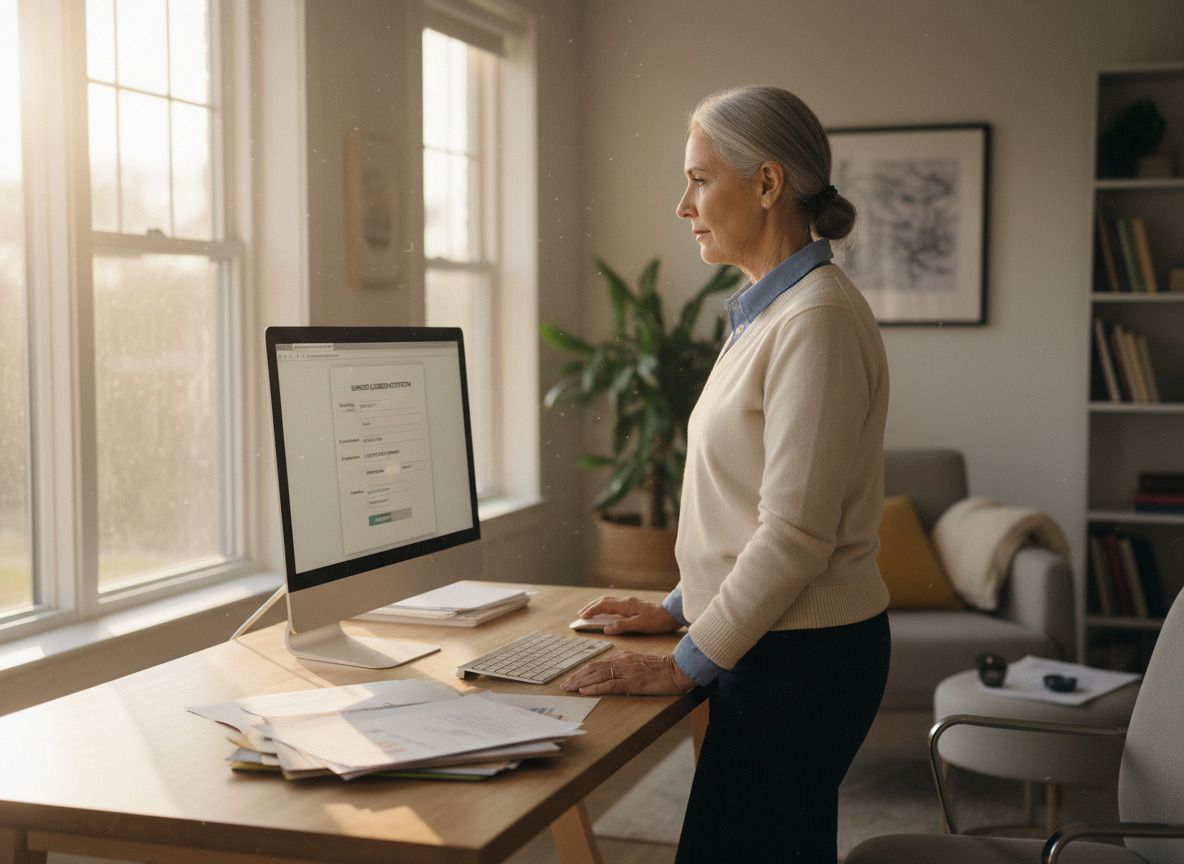 Femme entrepreneure préparant la fermeture de sa boutique en ligne