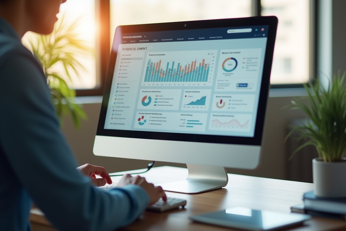 Tableau de bord de recrutement numérique sur ordinateur